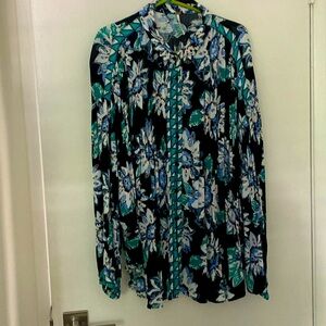 Free People gauzy button up